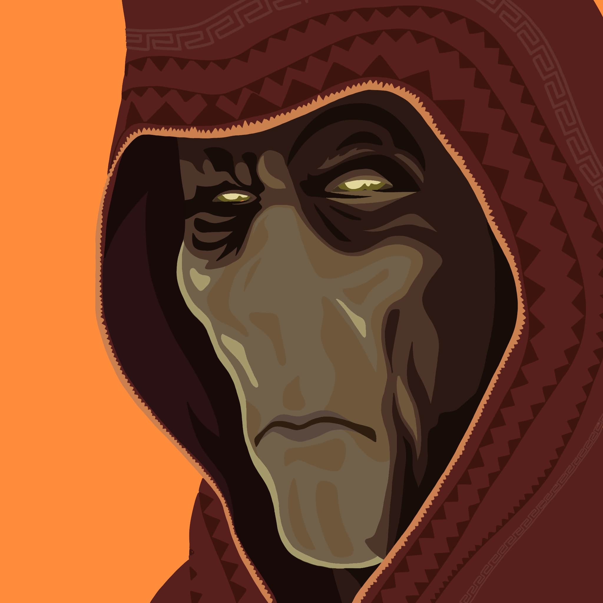 Dessin de Dark Plagueis de la série de films Star Wars