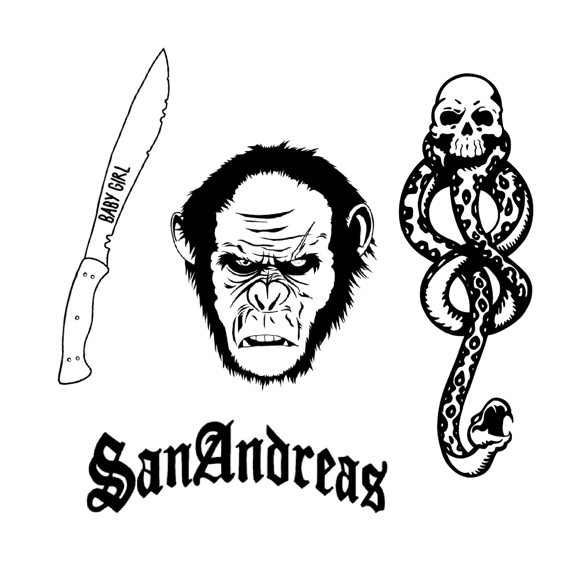 Dessin de différents tatouages