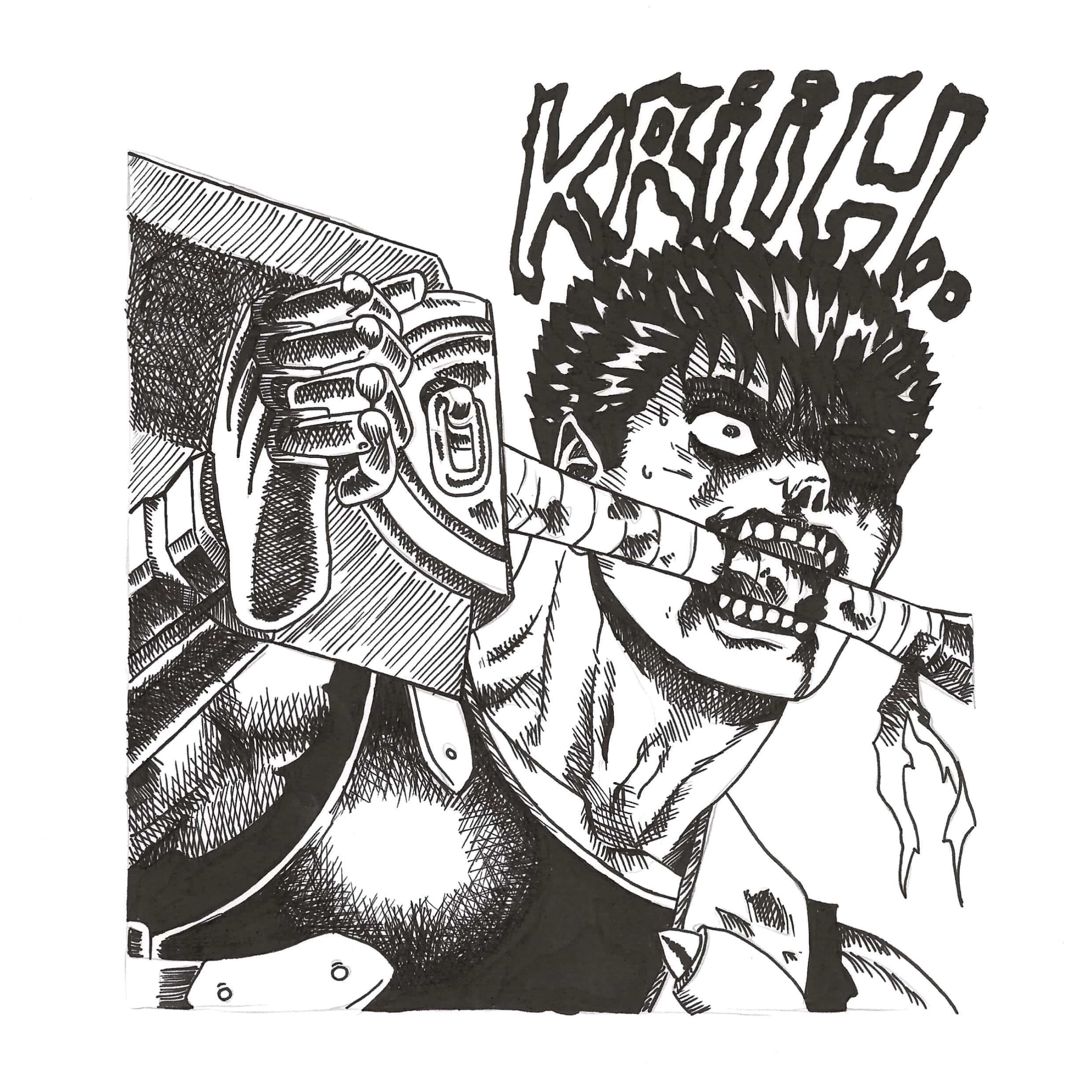 Dessin de guts du manga Berserk
