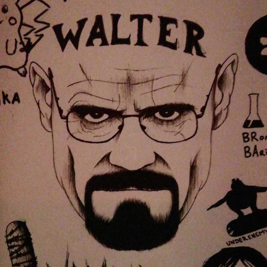 Dessin de Walter White de la série Breaking Bad