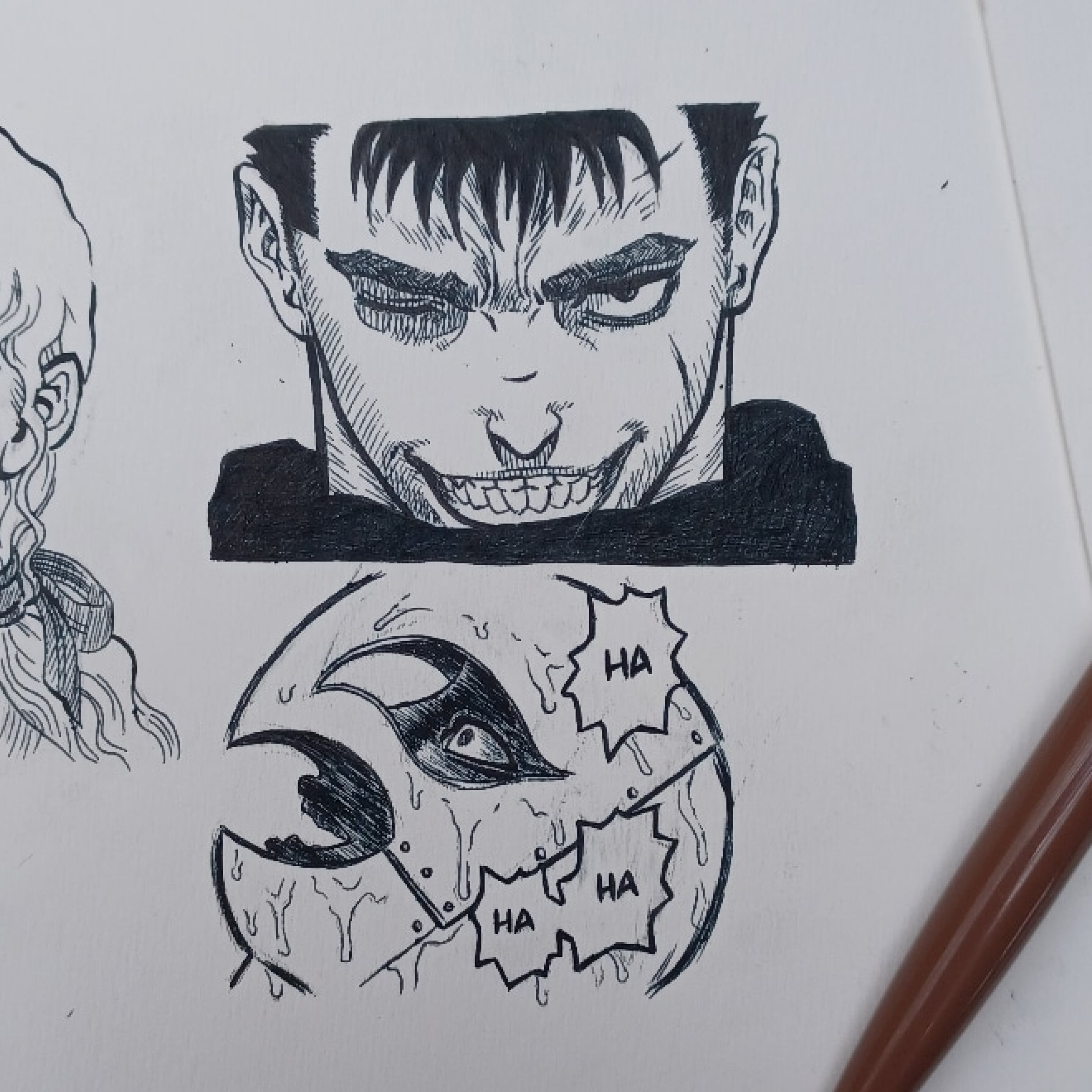 Dessin de Guts et Griffith du manga Berserk
